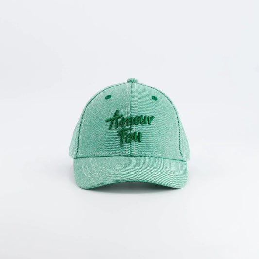 Casquette Amour Fou denim vert | Enfant