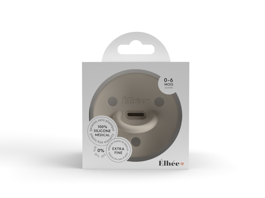Élhée - Tétine ChooChoo - La sucette physiologique en silicone: Kaki / Taille 1 ( 0-6 mois)
