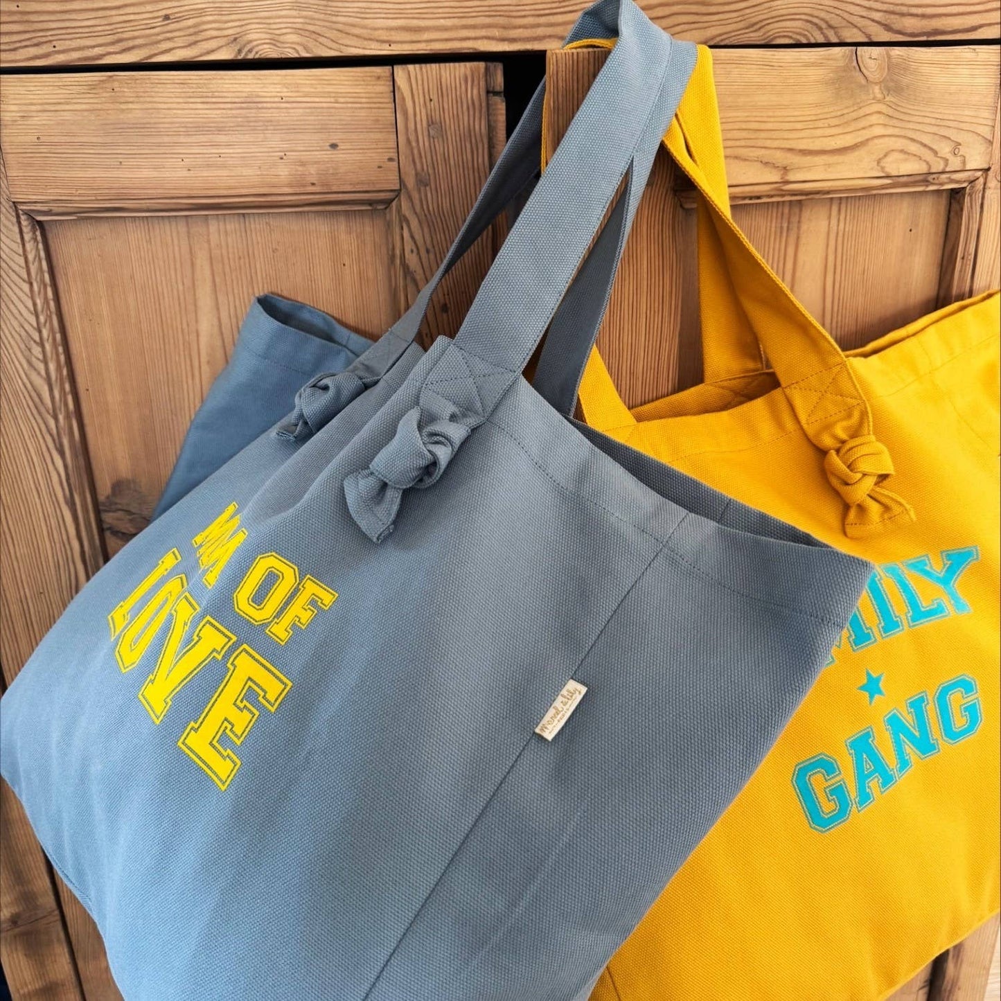 Marcel & Lily -  Sac cabas "Mom of Love" bleu nuage