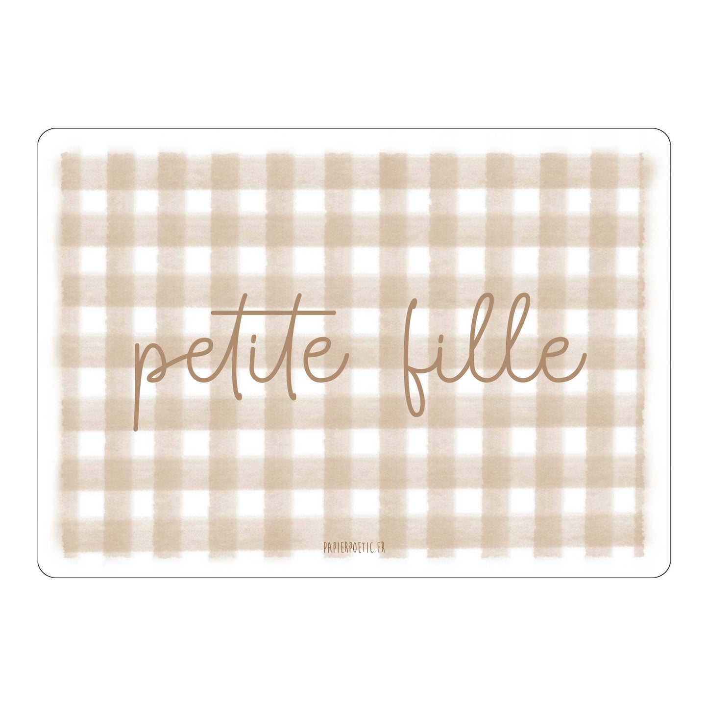 Papier Poetic - Carte Postale / Card "Petite fille" vichy