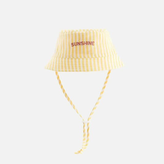 Bob réversible Sunshine rayé jaune| Enfant