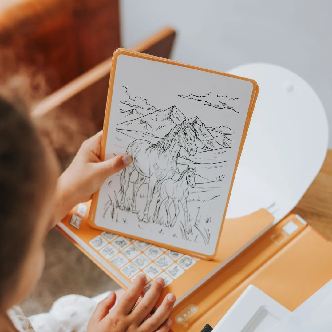 KIDYDRAW-PAD Refill Horses - 30 dessins à décalquer