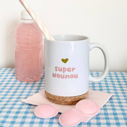 Marcel & Lily - Mug Pop "Nounou" avec son couvercle en liège