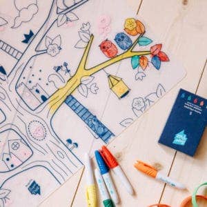SuperPetit - Coloriage réutilisable - Set en silicone ARBRE MAGIQUE