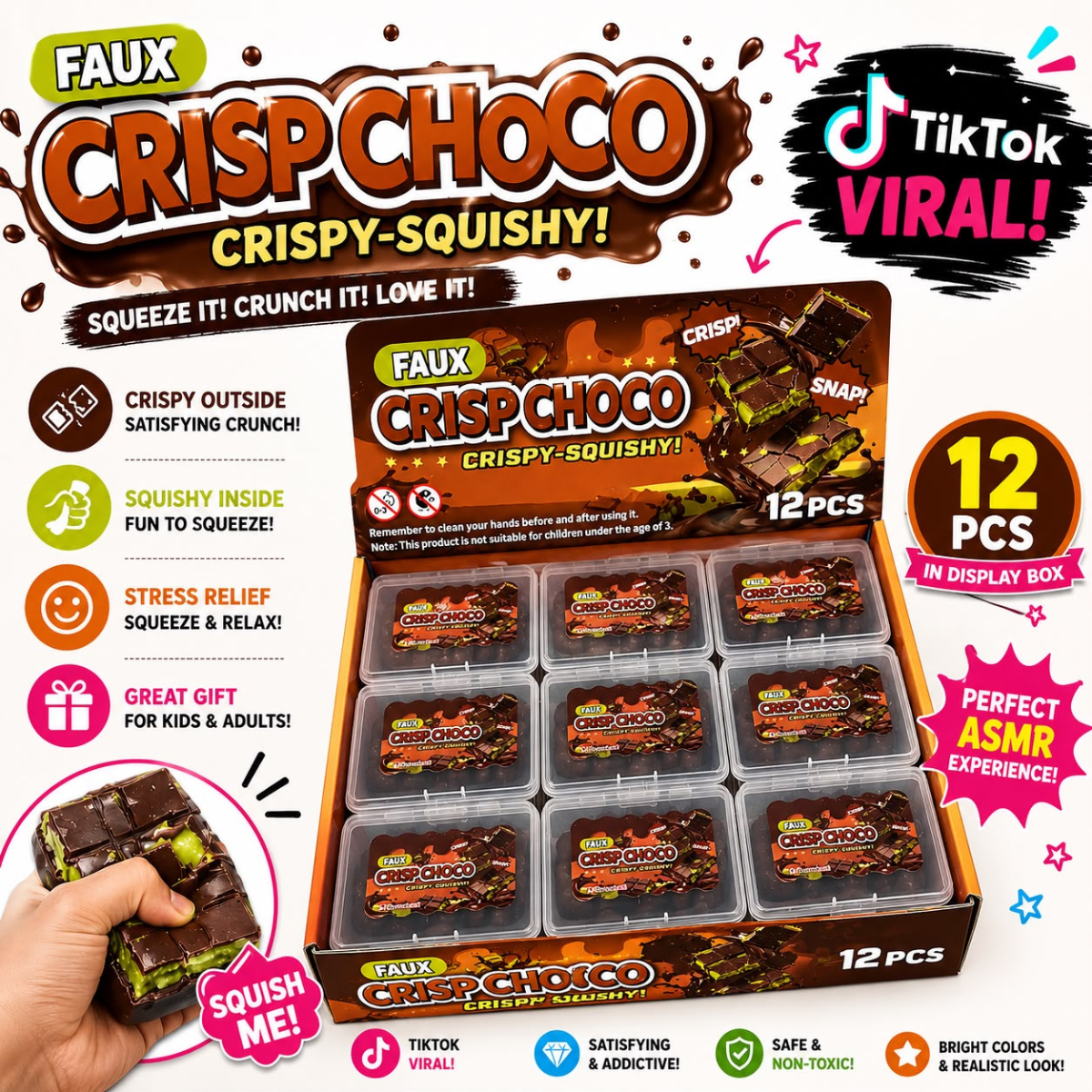 GS Wholesale (Formerly Known as Gypsy Soul) - Faux Crisp Choco – Jouet ASMR chocolat croustillant et moelleux