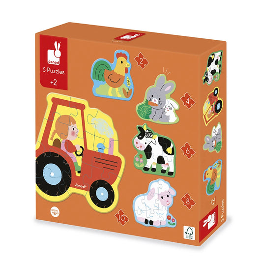 5 Puzzles évolutifs Ferme