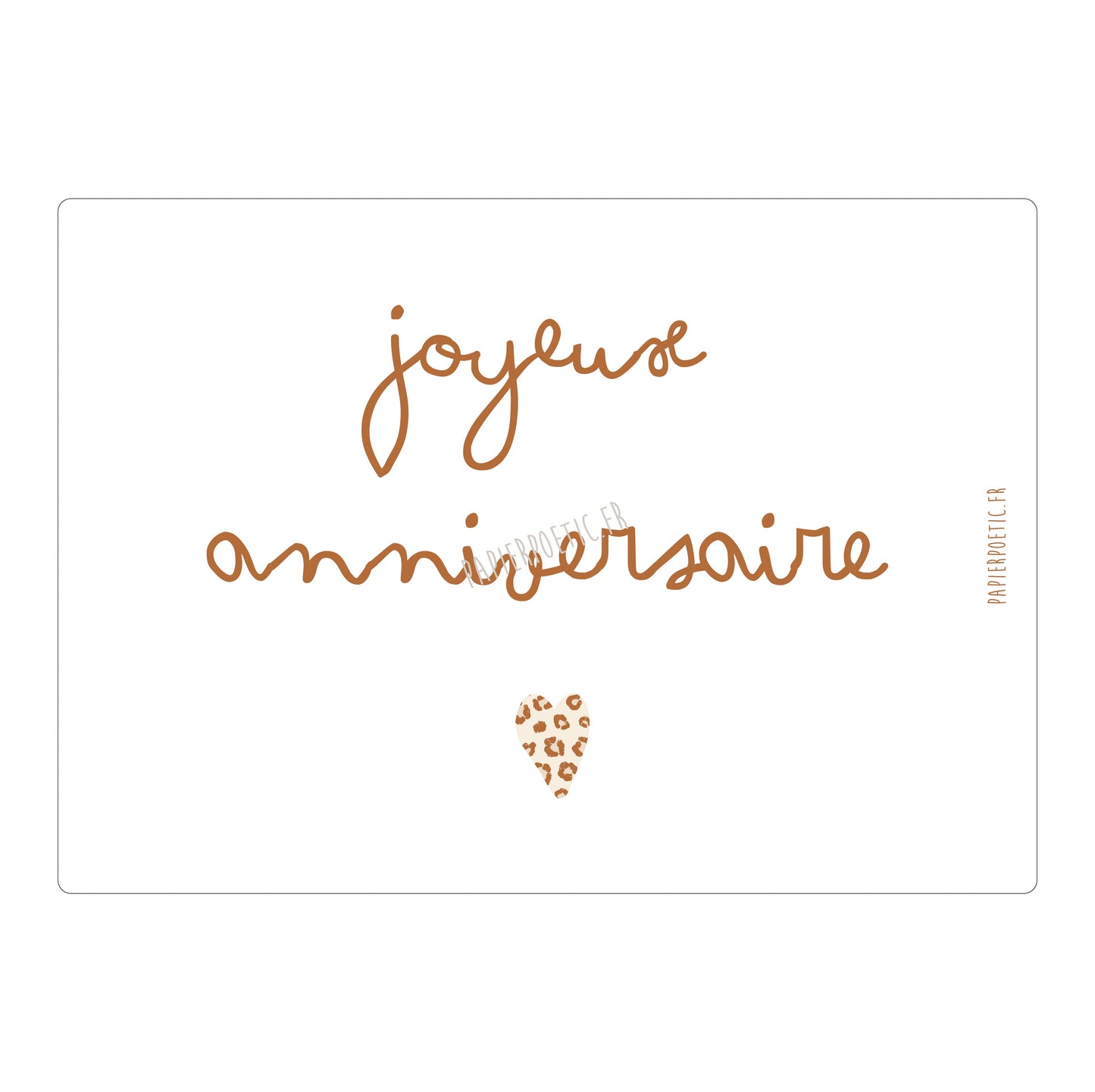 Papier Poetic - Carte/Card "Joyeux anniversaire Graou"