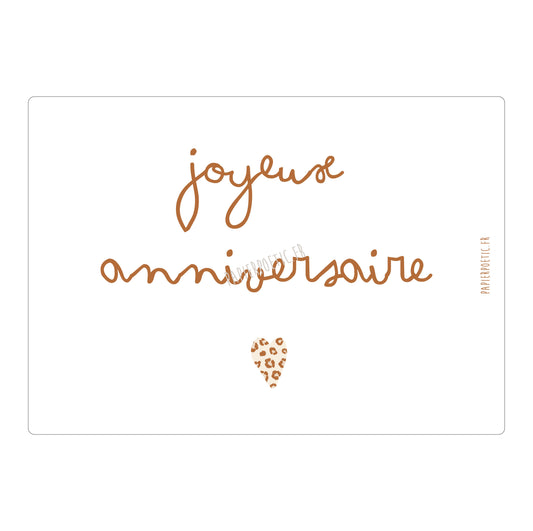 Papier Poetic - Carte/Card "Joyeux anniversaire Graou"