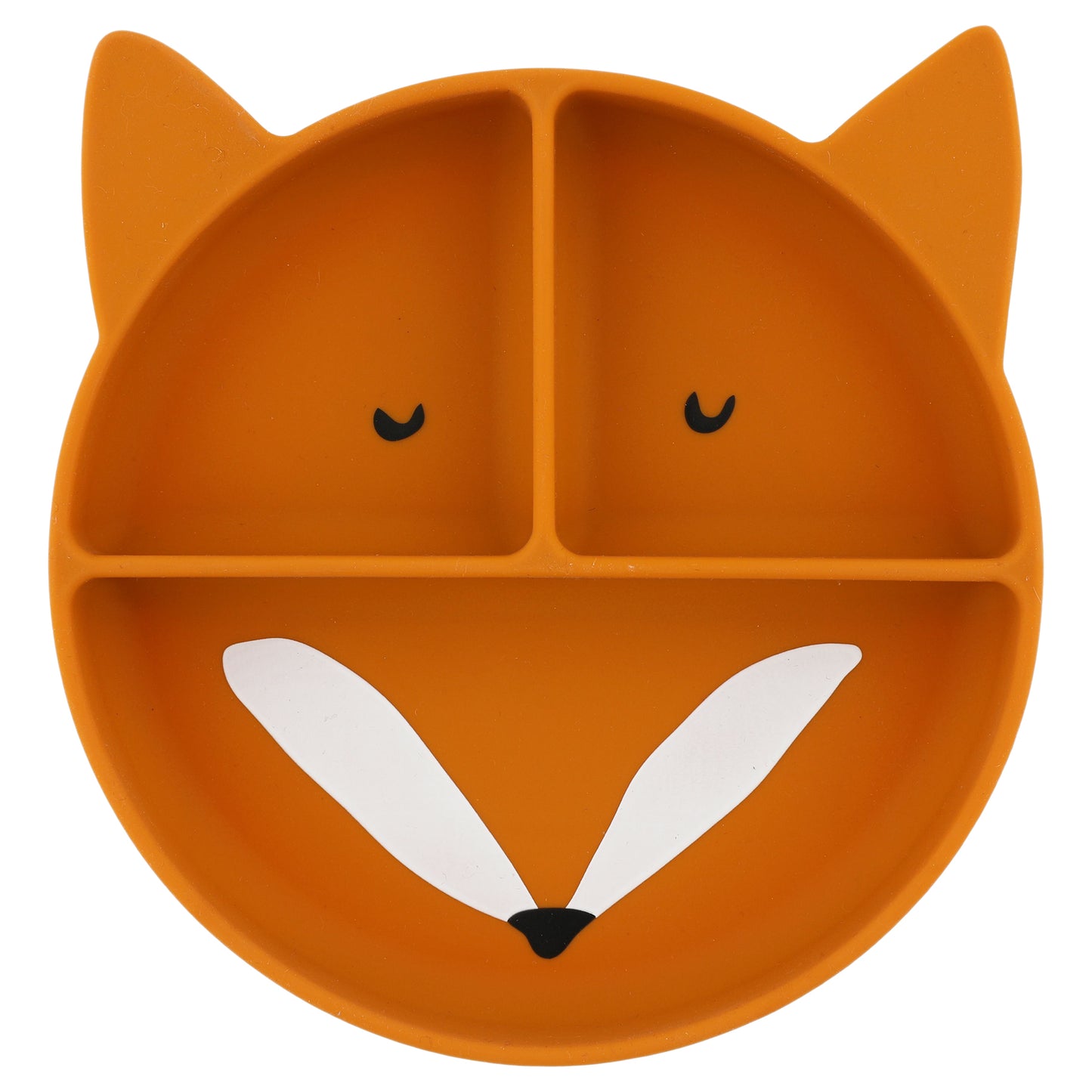Assiette avec ventouse en silicone et compartiments