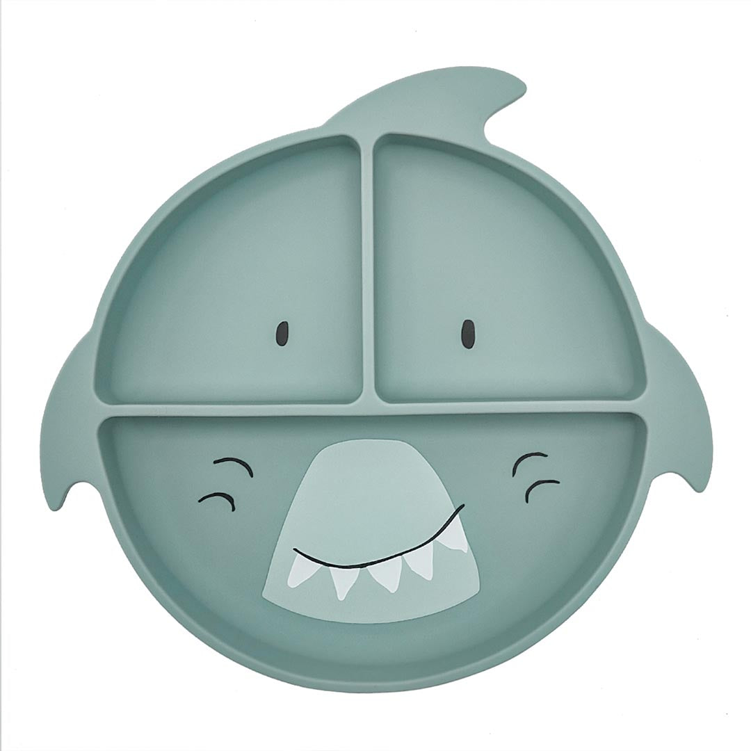 Assiette avec ventouse en silicone et compartiments