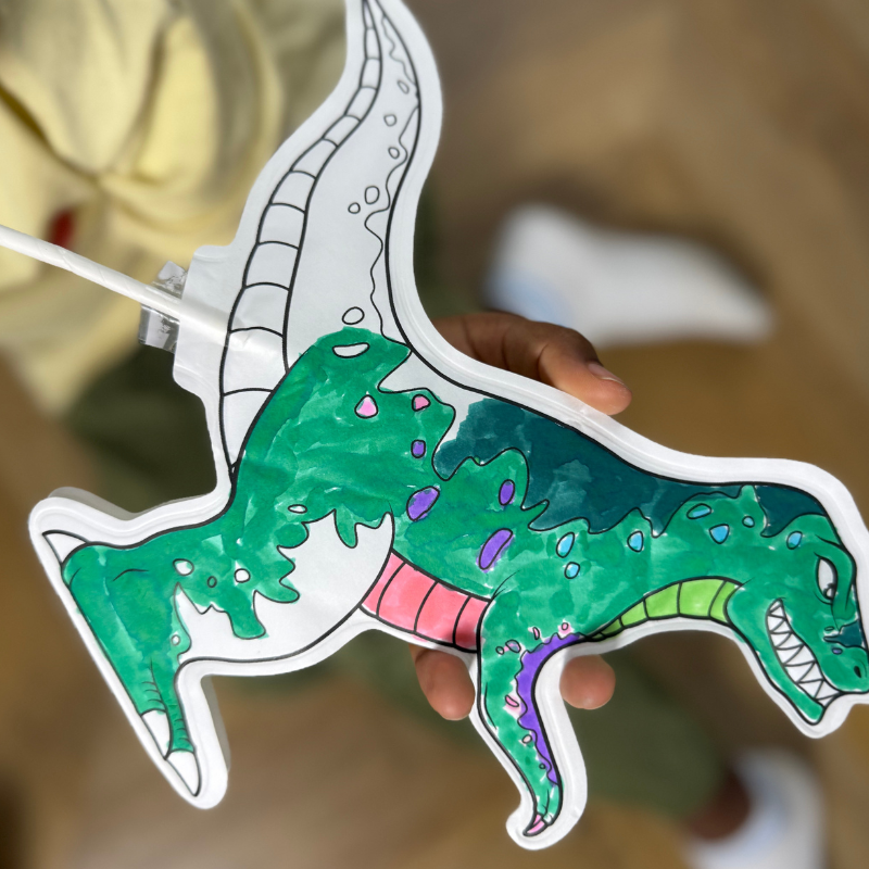 ARA-CREATIVE - 2 coloriages gonflables -  Dinos