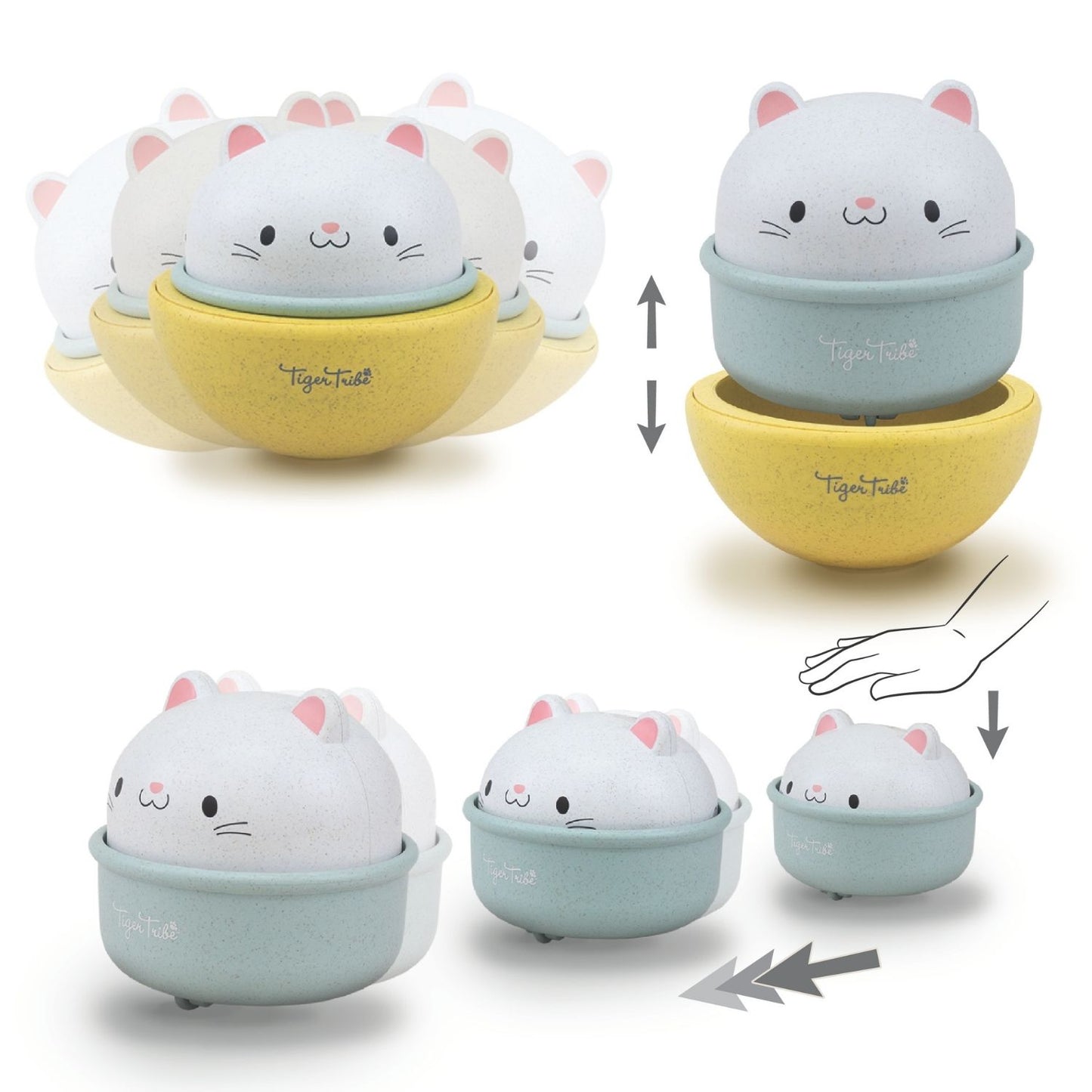 Culbuto et animal à friction chat