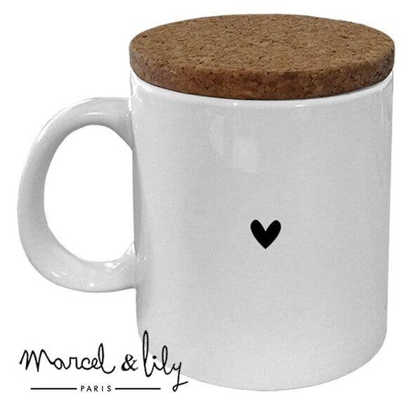 Marcel & Lily - Mug Avec Son Couvercle En Liège "Maman Love"