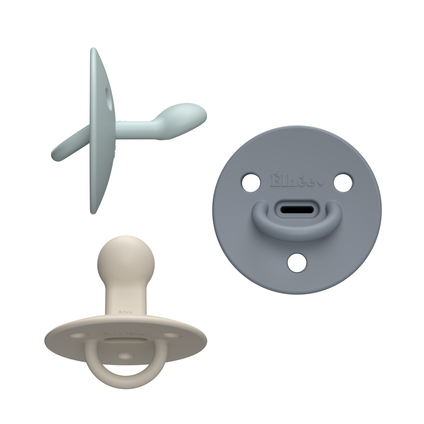 Taille 2 ( 6-18 mois) Tétine ChooChoo - La sucette physiologique en silicone: Blue Grey