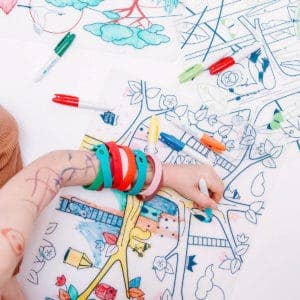SuperPetit - Coloriage réutilisable - Set en silicone ARBRE MAGIQUE
