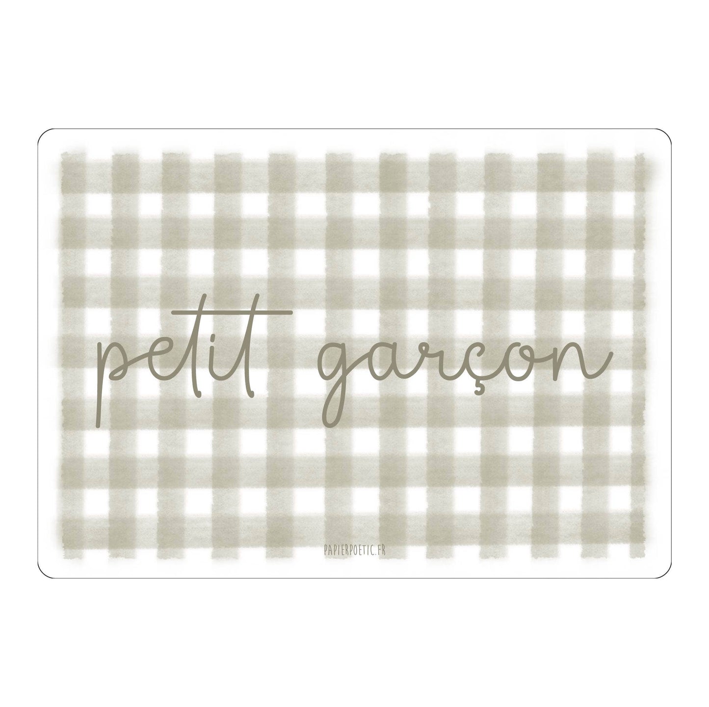Papier Poetic - Carte Postale / Card "Petit garçon" vichy
