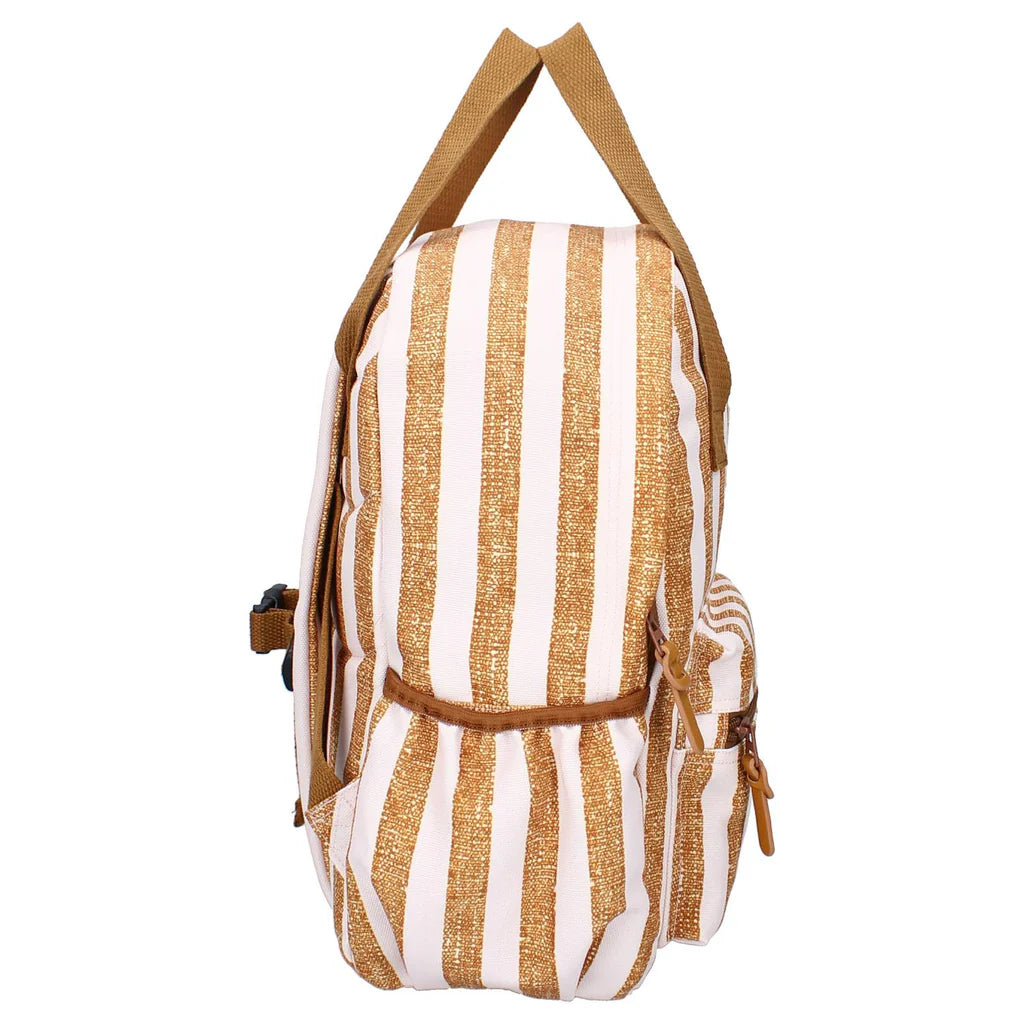 Sac à dos enfant anses - Rayures Caramel