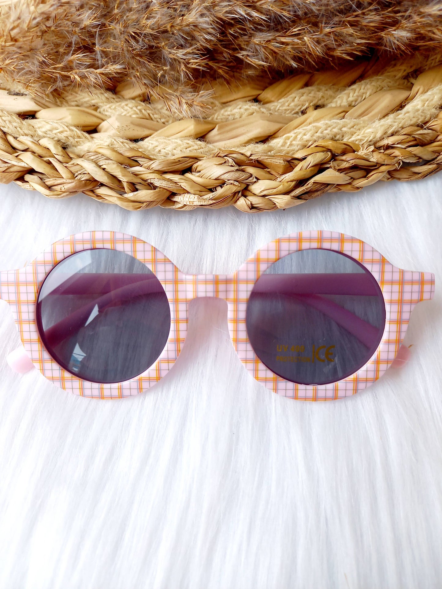Happy by Lies - Lunettes de soleil pour enfants Retro Fruit roze | Kinderzonnebril