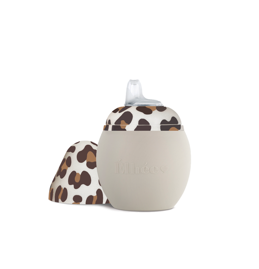 Élhée - Gourde d'apprentissage GRAOUU au motif léopard - cadeau