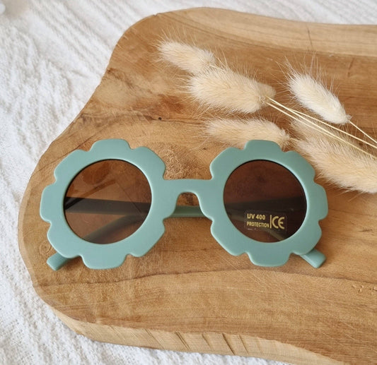 Rammelaartje - Lunettes de soleil pour enfants UV400 flower - Sage