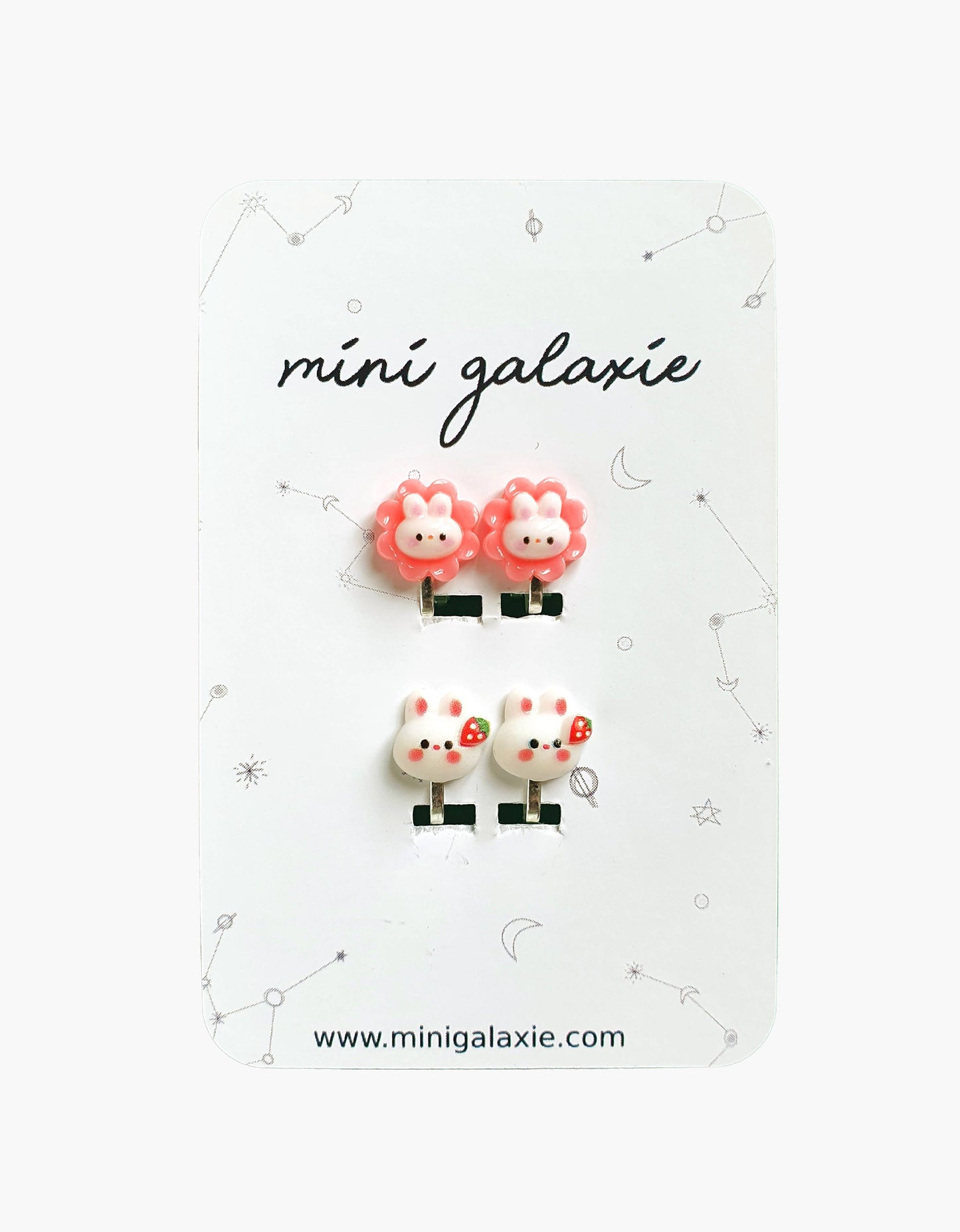 Boucles d'oreilles clips pour enfant - lapins 🐰  Pâques 🔔
