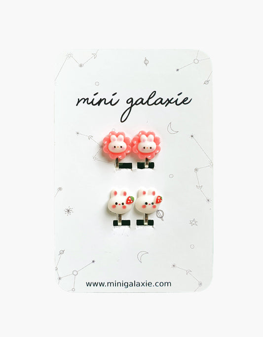 Boucles d'oreilles clips pour enfant - lapins 🐰  Pâques 🔔