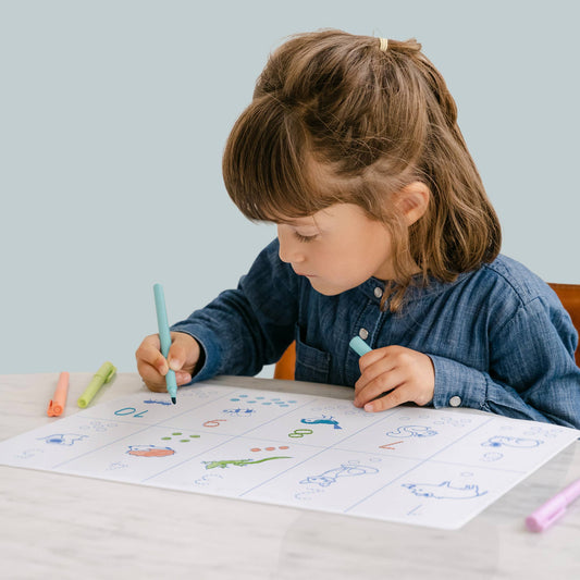 SuperPetit - Set en silicone pédagogique LES CHIFFRES 3 feutres inclus
