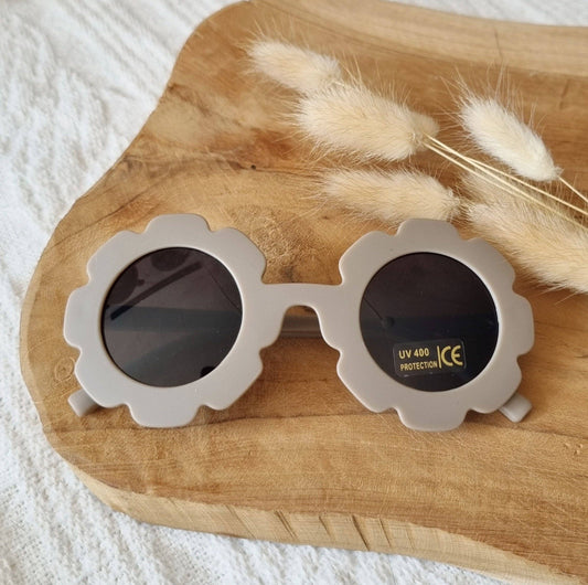 Rammelaartje - Lunettes de soleil pour enfants UV400 flower - Taupe