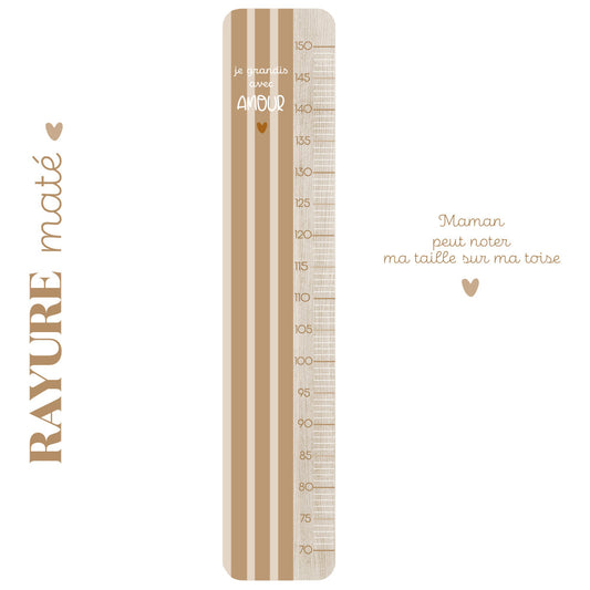 Toise en Bois Rayures Camel