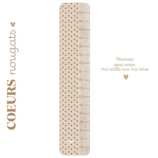 Toise en Bois Petit cœur Nougat