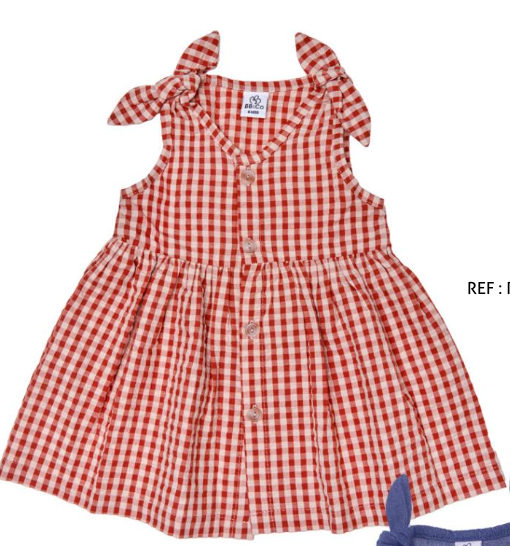 Robe évasée sans manches - pêche/cognac