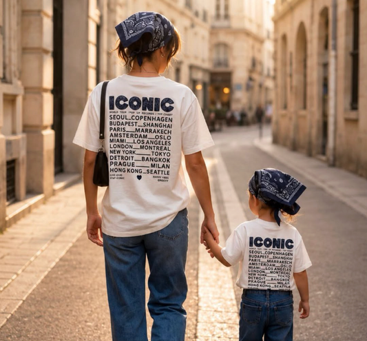 T-shirt ICONIC motif bandana bleu