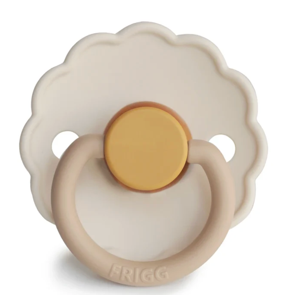 Sucette ronde FRIGG - Daisy Silicone - Camomille