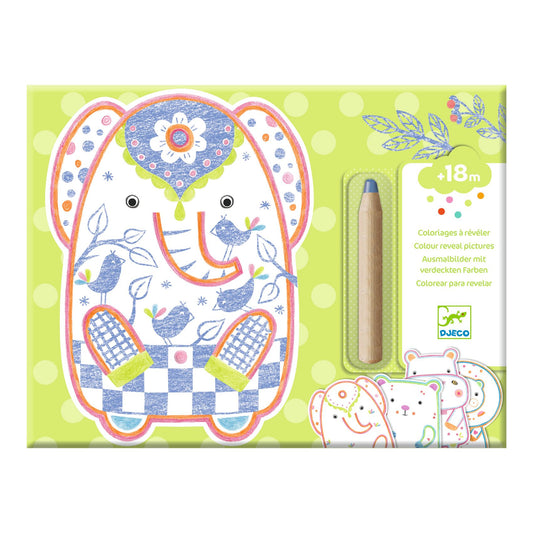 Coloriage Animaux sauvages à révéler