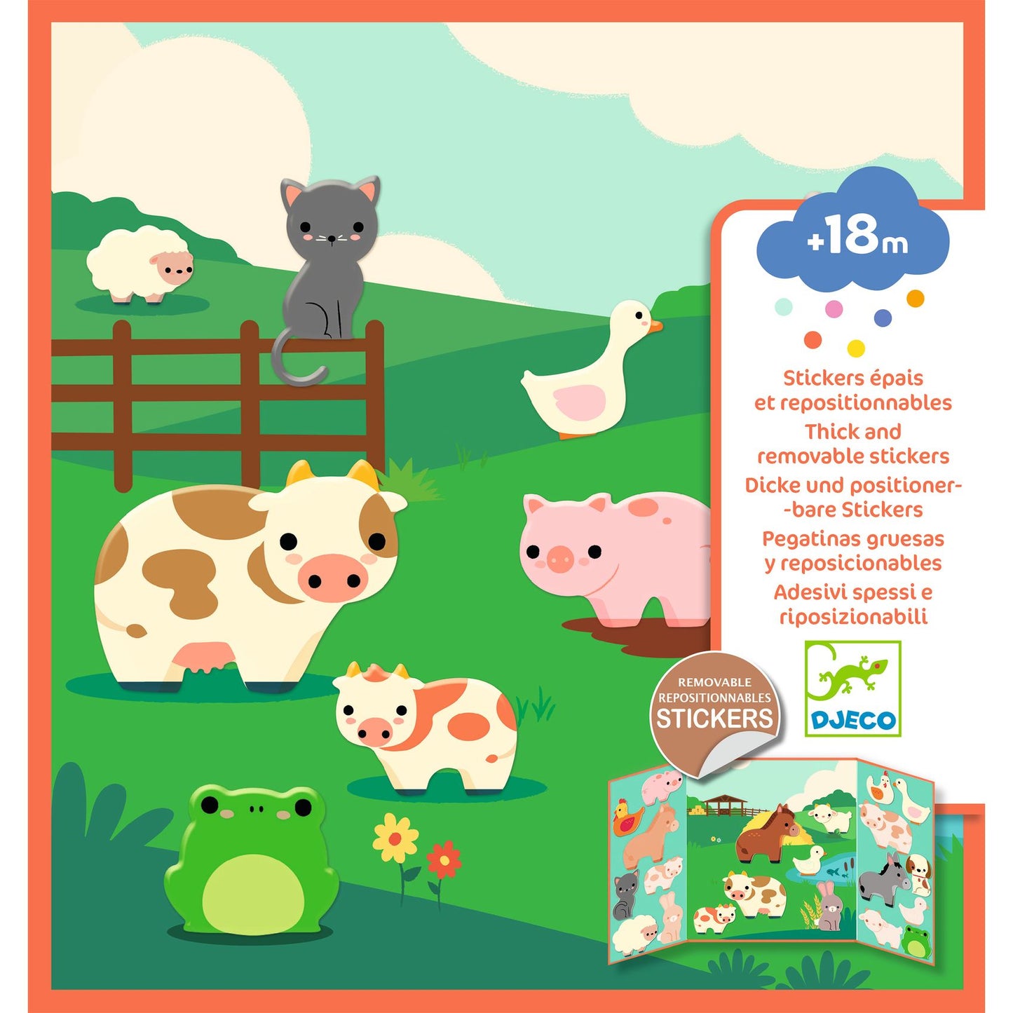 Stickers épais et repositionnables - Les animaux de la ferme