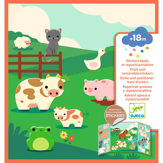Stickers épais et repositionnables - Les animaux de la ferme