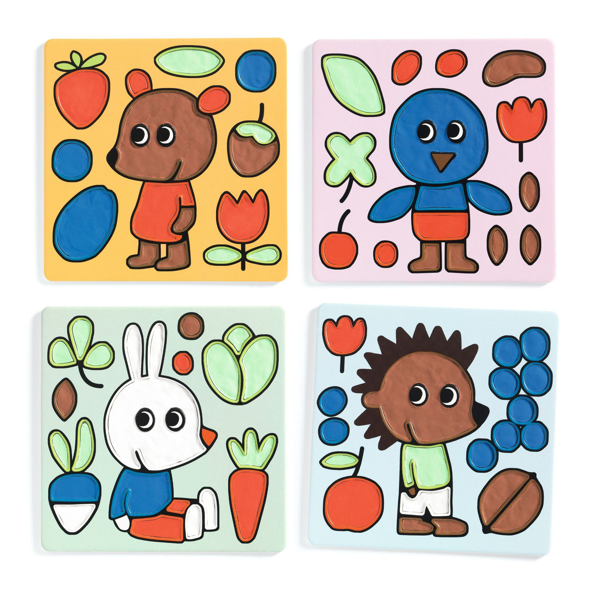 Coloriage à la pâte à modeler séchante - Coquins du jardin