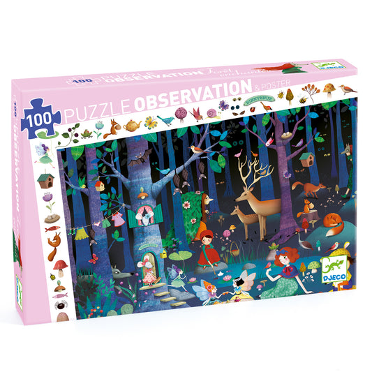 Puzzle d'observation la forêt enchantée