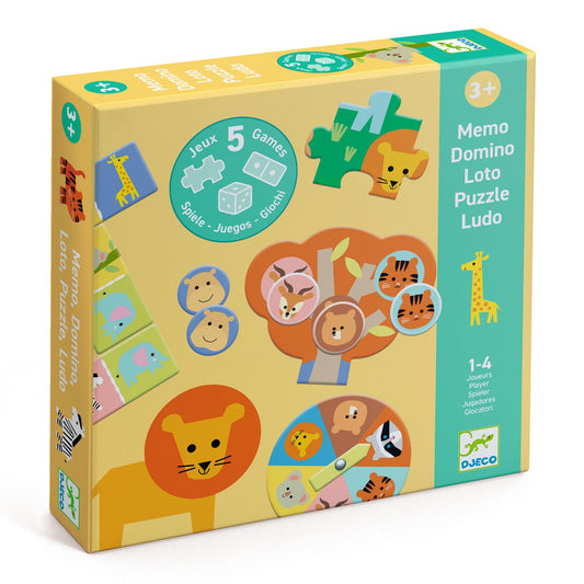 Jeu - Animaux sauvages - 5 JEUX