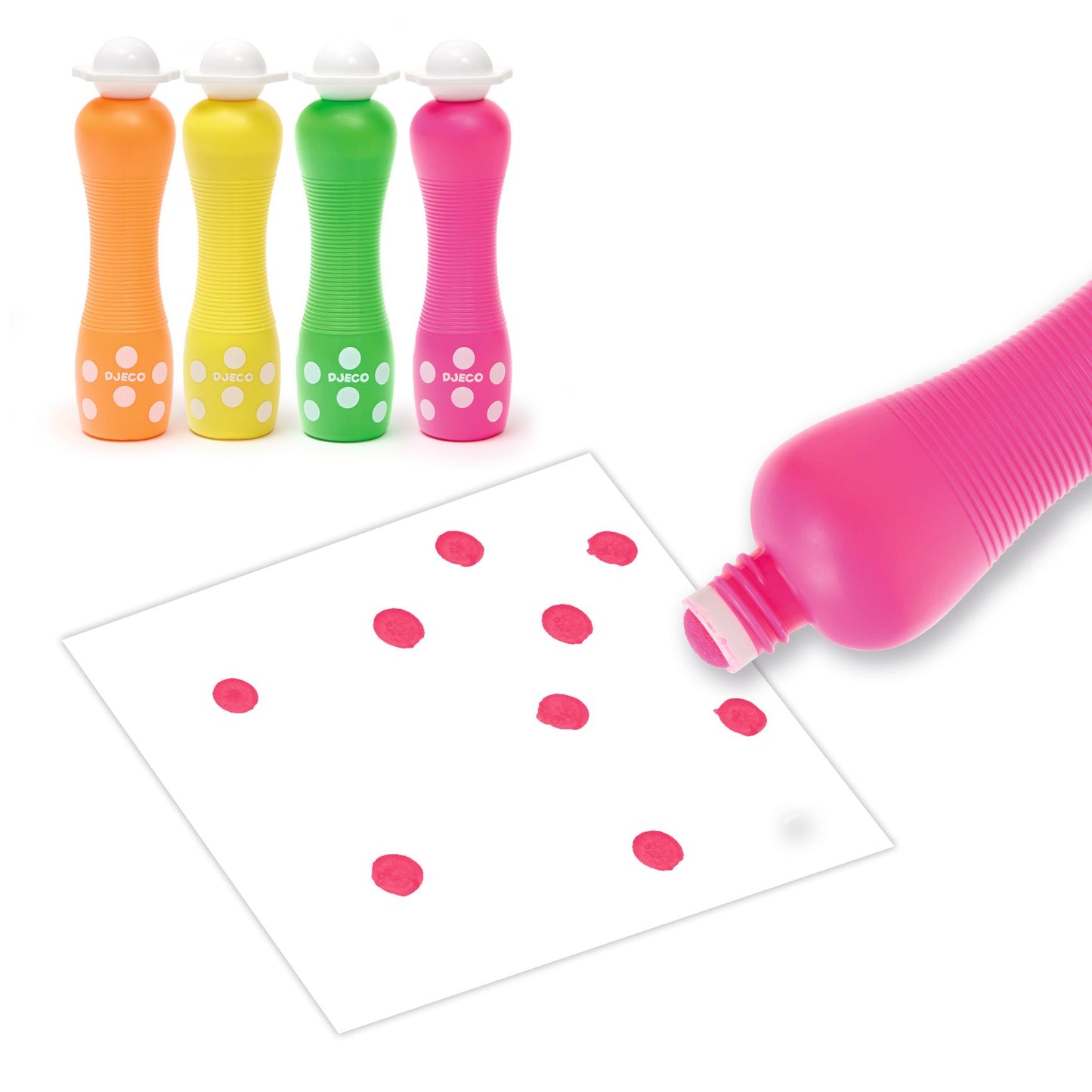 Marqueurs gros pois Neon (4 marqueurs)