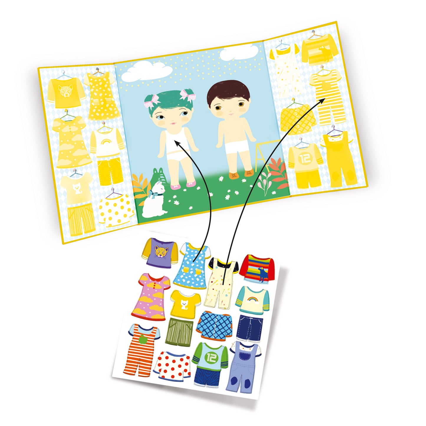 Stickers repositionnables les habits