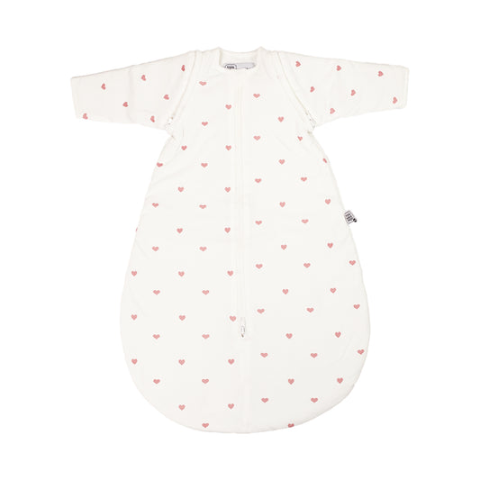 Gigoteuse en Jersey avec manches amovibles tog 2,5 - Coeurs rose