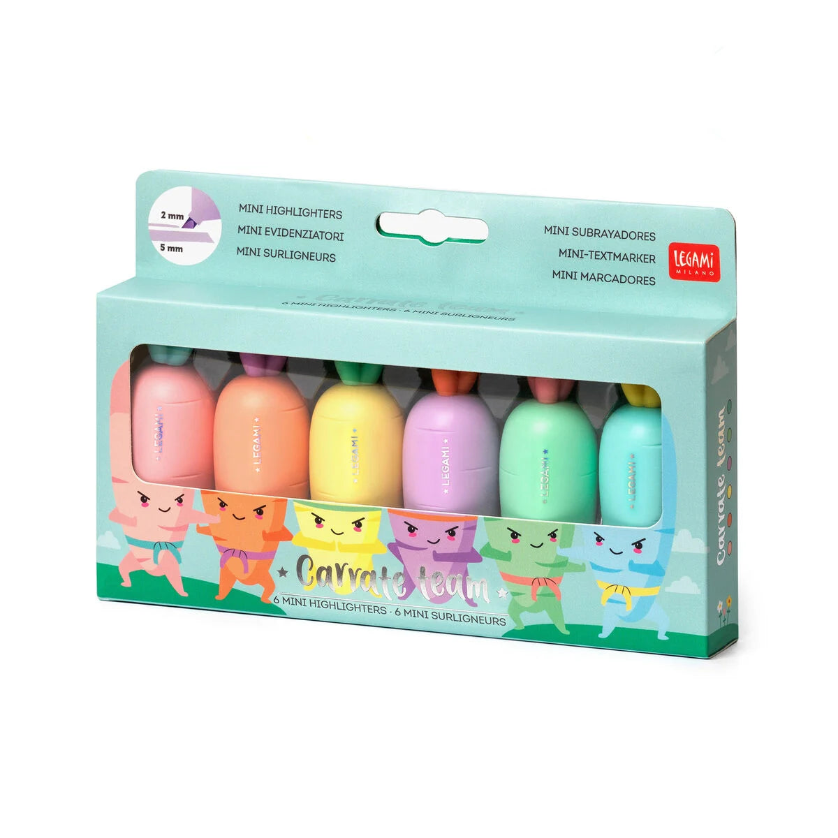 Set de 6 Mini Surligneurs - Carrate Team