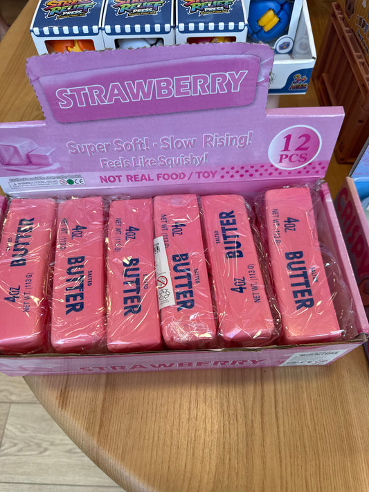 Squishy beurre rose anti-stress