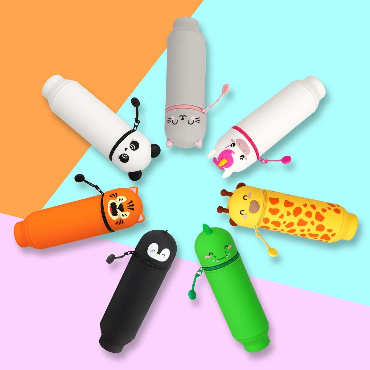 Trousse en Silicone Souple 2-en-1 - Kawaii