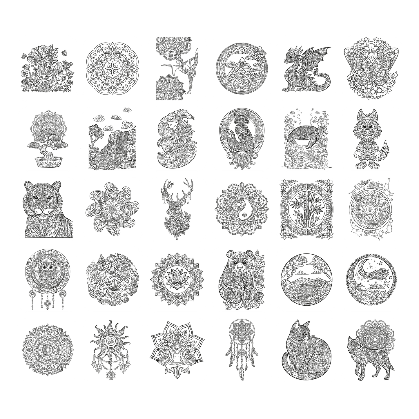 K-DRAW-PAD Refill Zen illustrations incluses