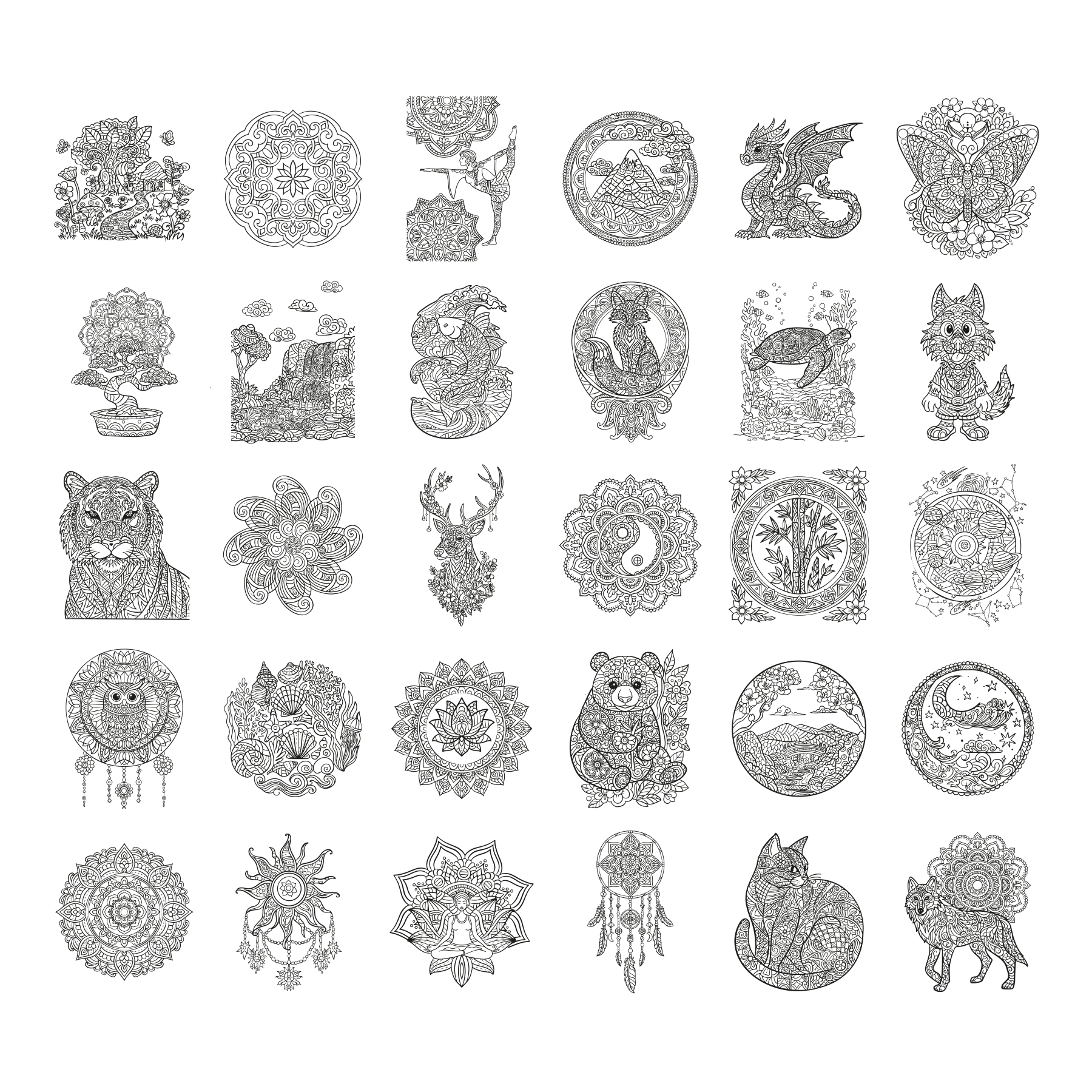 K-DRAW-PAD Refill Zen illustrations incluses