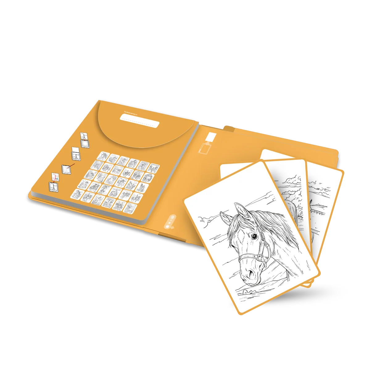 KIDYDRAW-PAD Refill Horses - 30 dessins à décalquer