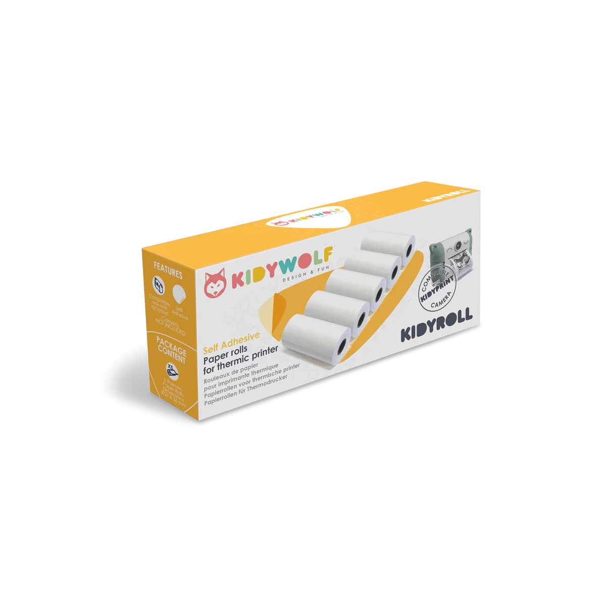 KIDYROLL Recharge papier stickers pour KIDYPRINT
