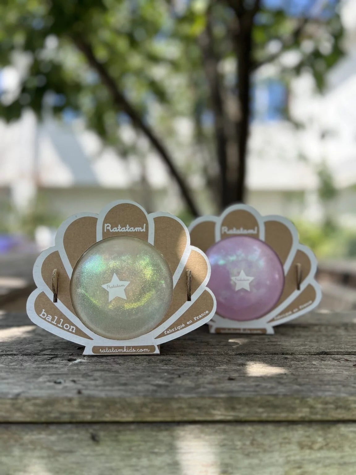 Ballon coquillage 10 cm Blanc